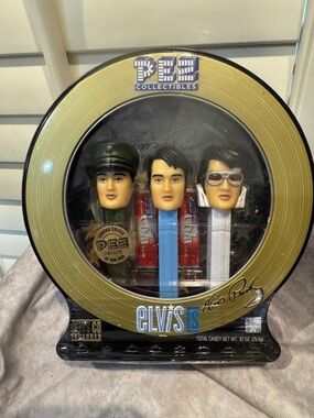 PEZ Collectibles Elvis PEZ Dispenser Set - Gold/Blue/White